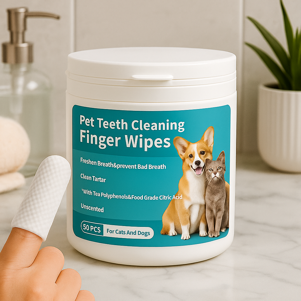 Pet Dental Wipes – Pack of 25 + 25 FREE | Total - 50 Wipes Pack