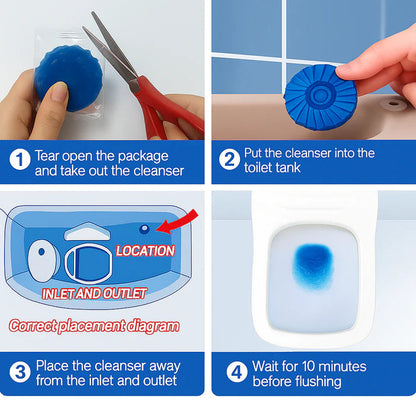 FreshFlush Toilet Cleaning Tablets - Pack of 5 + Extra 5 FREE | Buy 1 Get 1 FREE